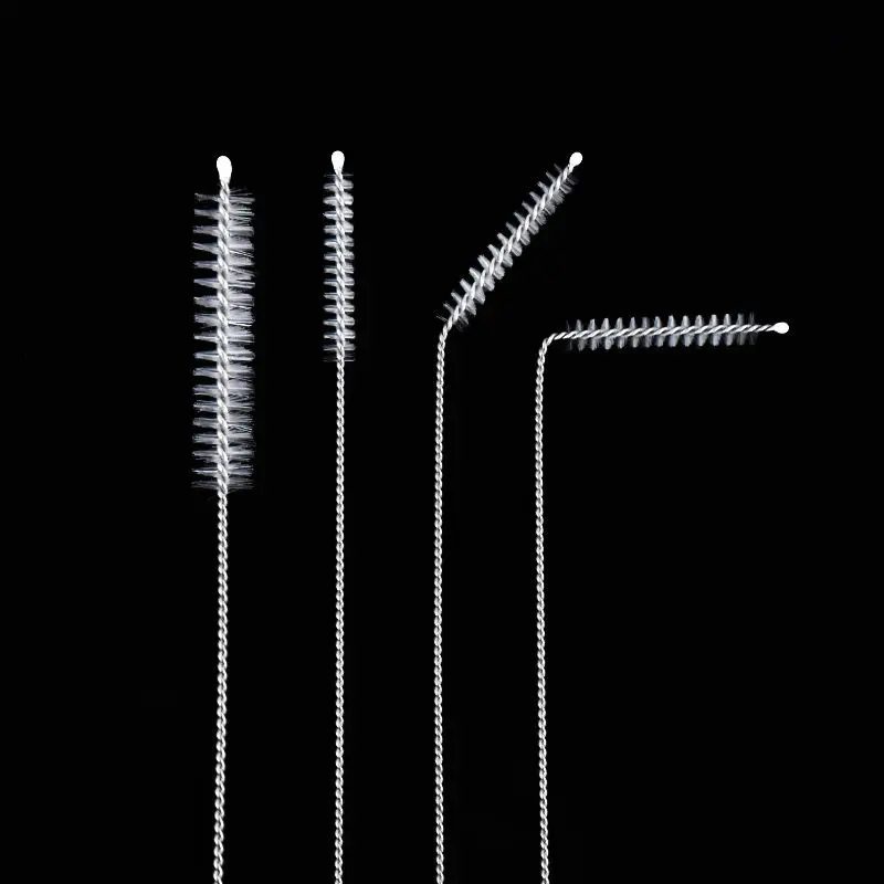 Hot sale Stainless Steel Cleaning Brushes glasses Nylon Straw Cleaners For Drinking Pipe