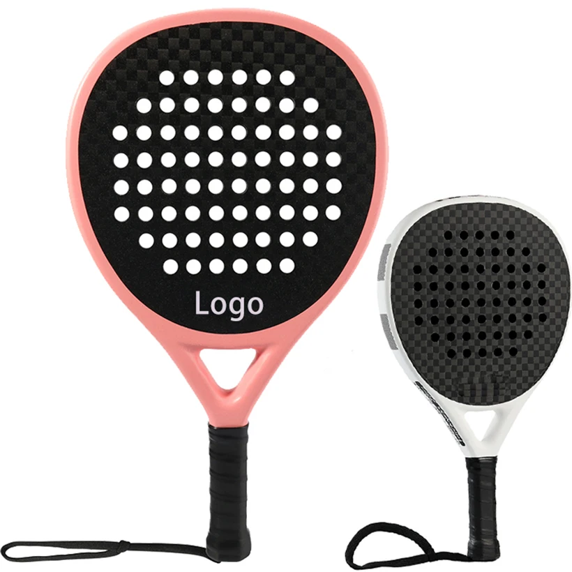 Custom Logo Paddle Tennis Racket Custom Glass Fiber Carbon Fiber Padel Rackets 3k 12k 18k