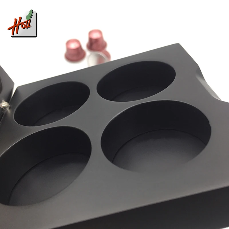 Luxury Nespresso Capsules Storage Holder Wooden Coffee Capsule Storage Box 4pcs Capsule Wood Box