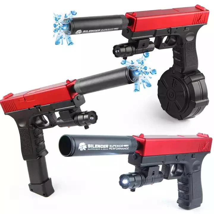 New Electric Splatter Gel Toy Gun Shooter Gun Outdoor Sport for Adults and Boy Water Beads Gel Bullet Ammo Gun Blast Kit