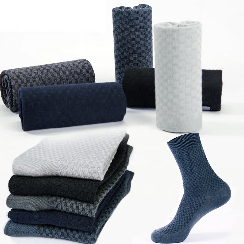 Bamboo cotton middle-tube man custom logo socks breathable dark ankle socks and anti-bacterial sports men sock for five colors