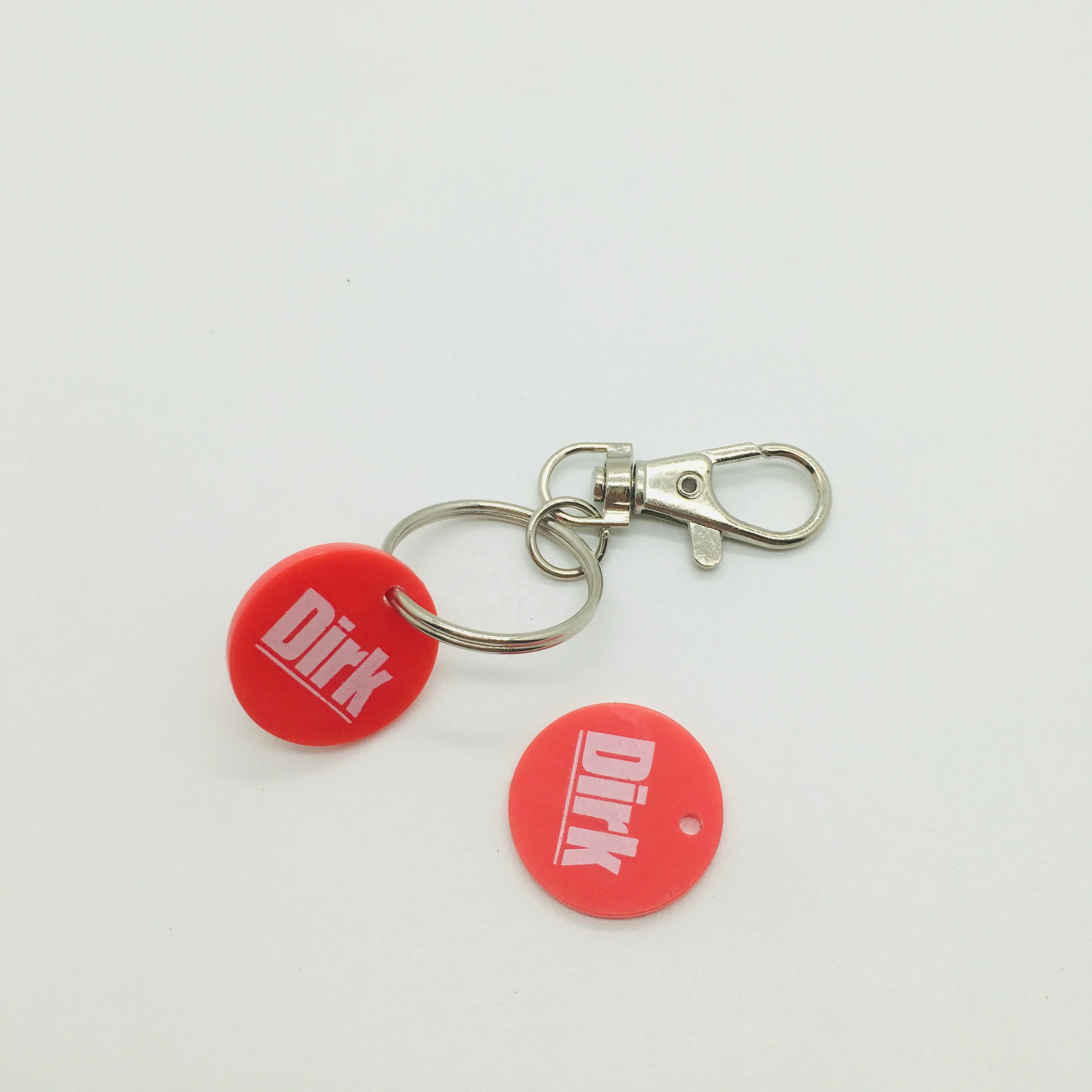 shopping cart trolley coin keychain