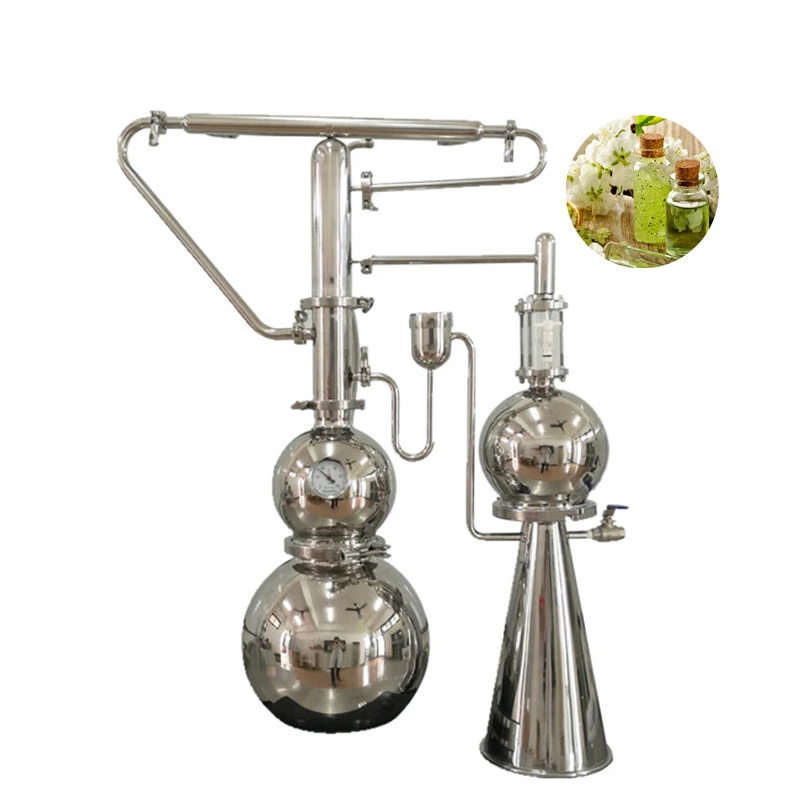 10L citronella oil distillation plant lemongrass rose extraction of essential oils water distilling machine