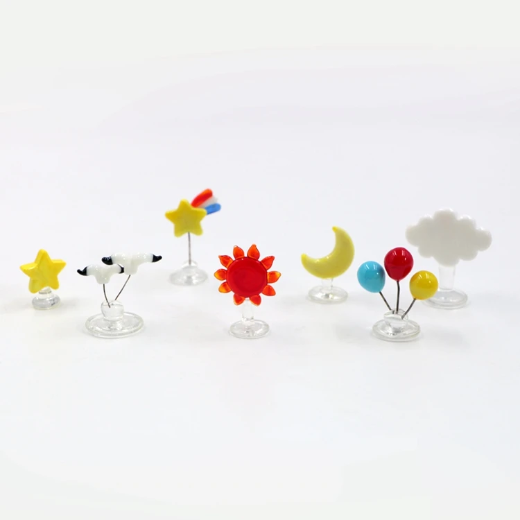 Small Miniature Animal Murano Lampwork Glass Sun Moon Balloon Figurine