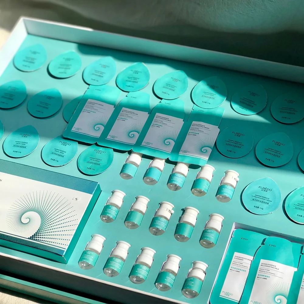 OEM Private Label Skin Care Suit The Essence Of The Ocean Hydrating Moisturizing Set Repair Care Suit