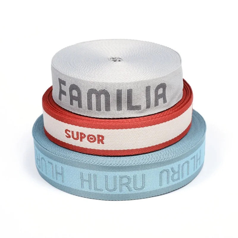 Band Nylon Jacquard Waistband Elastic Webbing 5 Cm Webbing Herringbone Plain Polyester Lettered Polyamide 25mm Jacquard Webbing