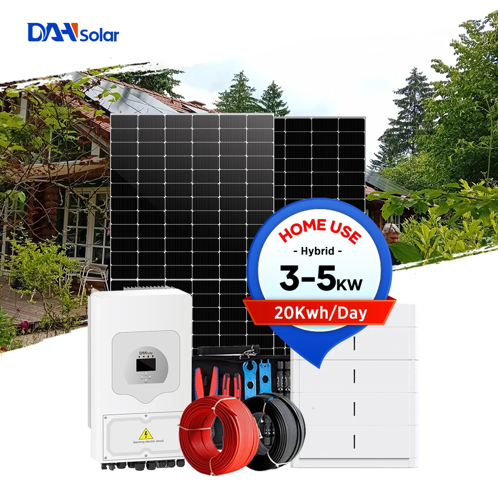 DAH Solar Home Storage Solar Energy Kit 3000W 5000W Hybrid 5KW Solar Power System