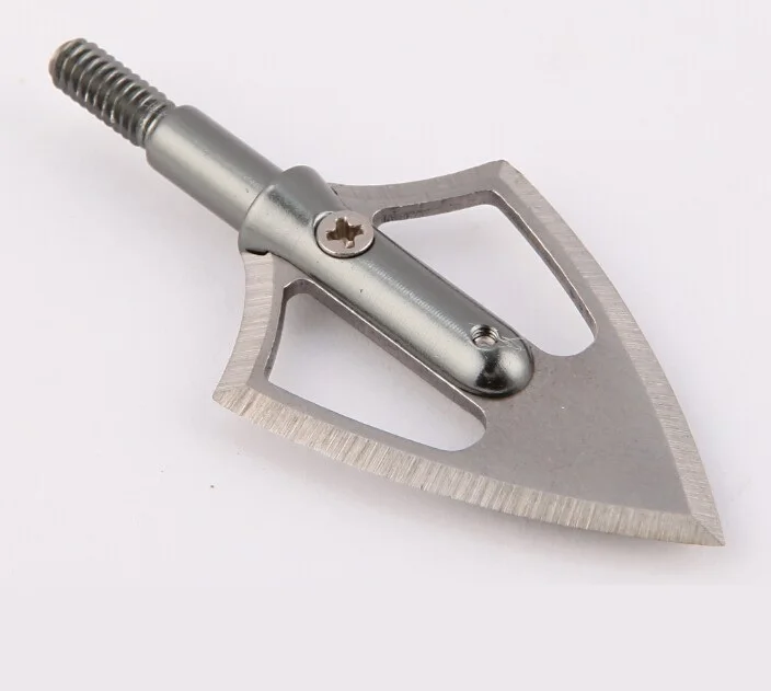 Replaceable Stainless steel Hunting Sharp Dual Blades Arrow Head Broadhead