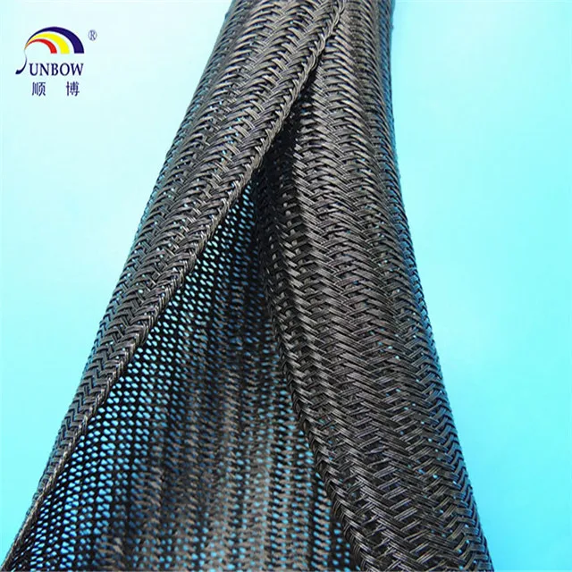 Flexible Wire Electrical Cables Protection Nylon PP PET Braided Expandable Sleeving