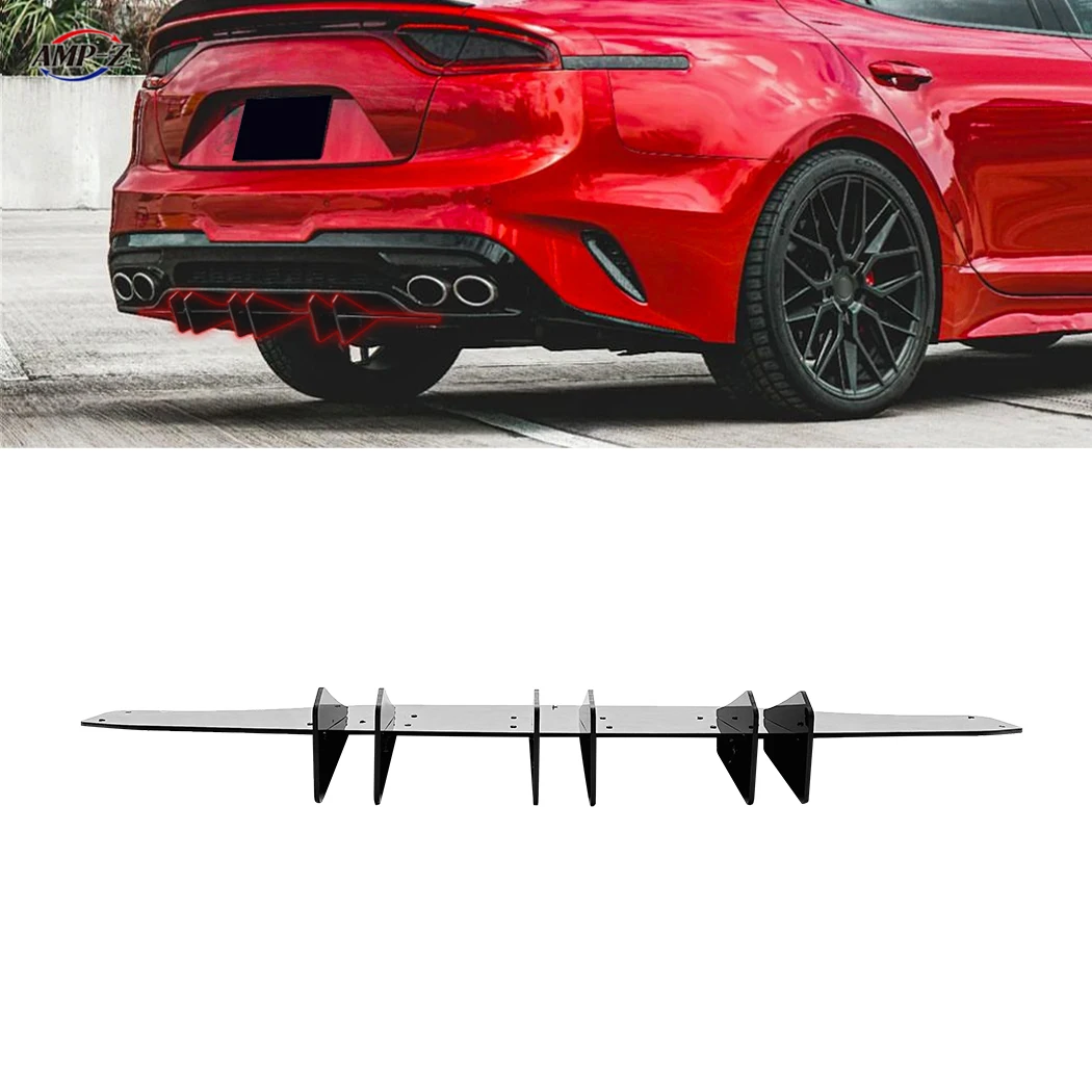 Gloss Black Stinger Rear Bumper Diffuser Lip Splitter Auto Body Kits For KIA Stinger 2018-2020 Car Accessories
