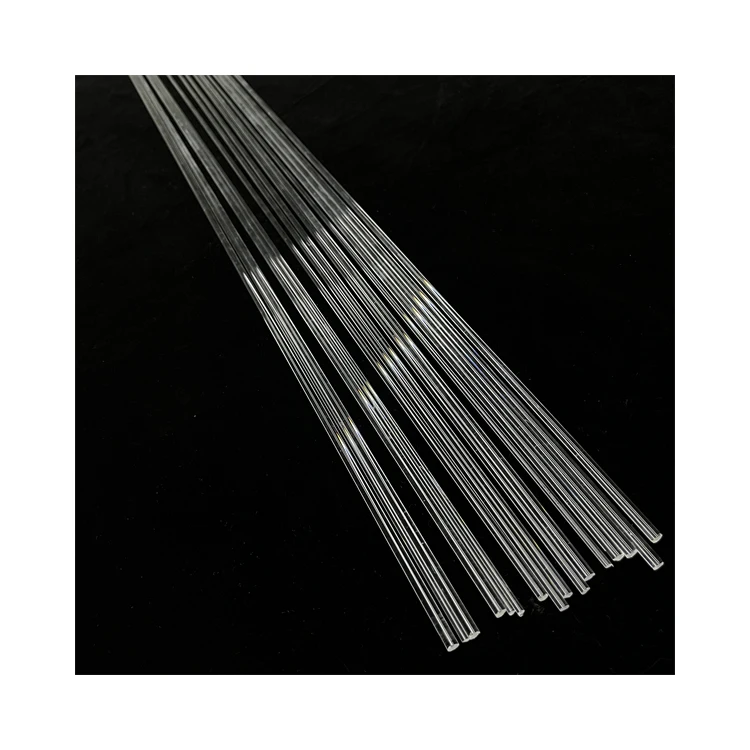 Высокочистый высокотемпературный оптический волоконный Плавленый Прозрачный стеклянный стержень, стеклянный стержень, кварцевый стержень