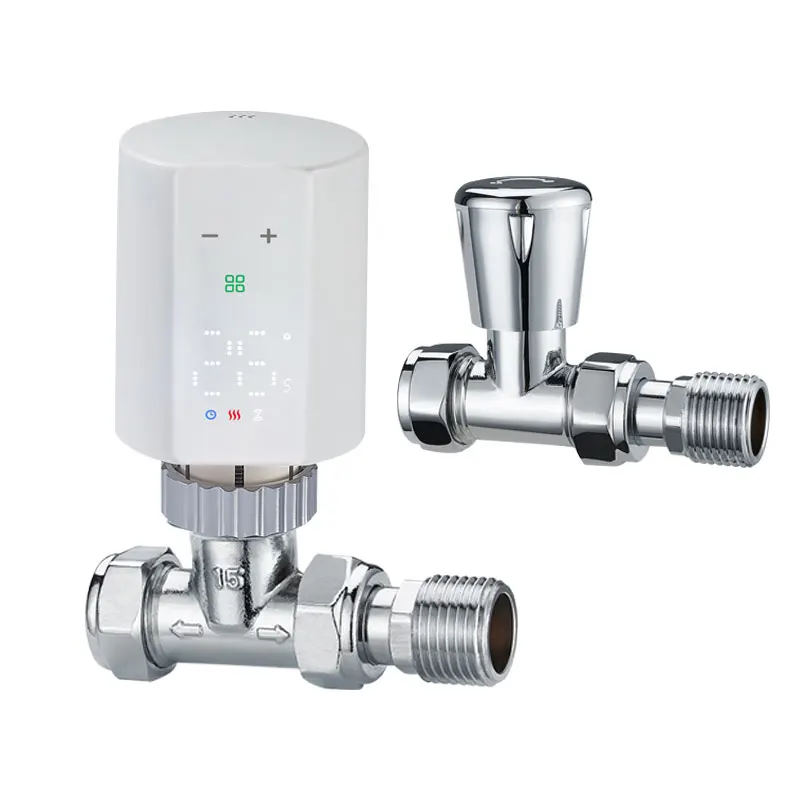 High quality zigbee3.0 trv electronic smart smart thermostatic radiator valve with temperature sensor