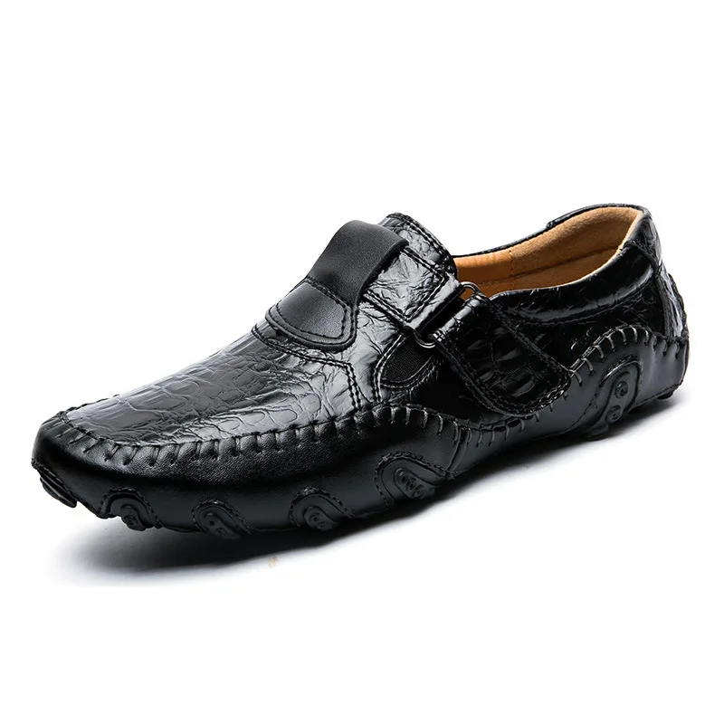 2024 new luxury flat loafers lazy slip on driving shoes casual leather moccasin shoes for men