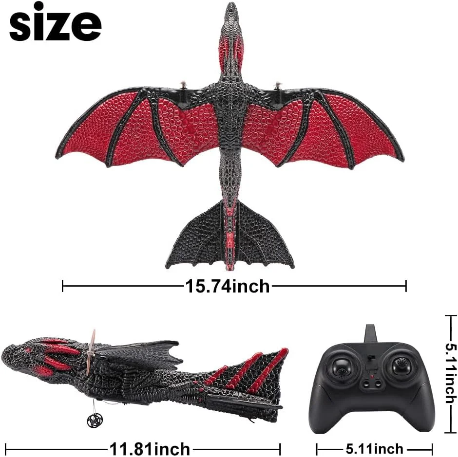 rc foam flying dragon glider plane 2 channel remote control airplane