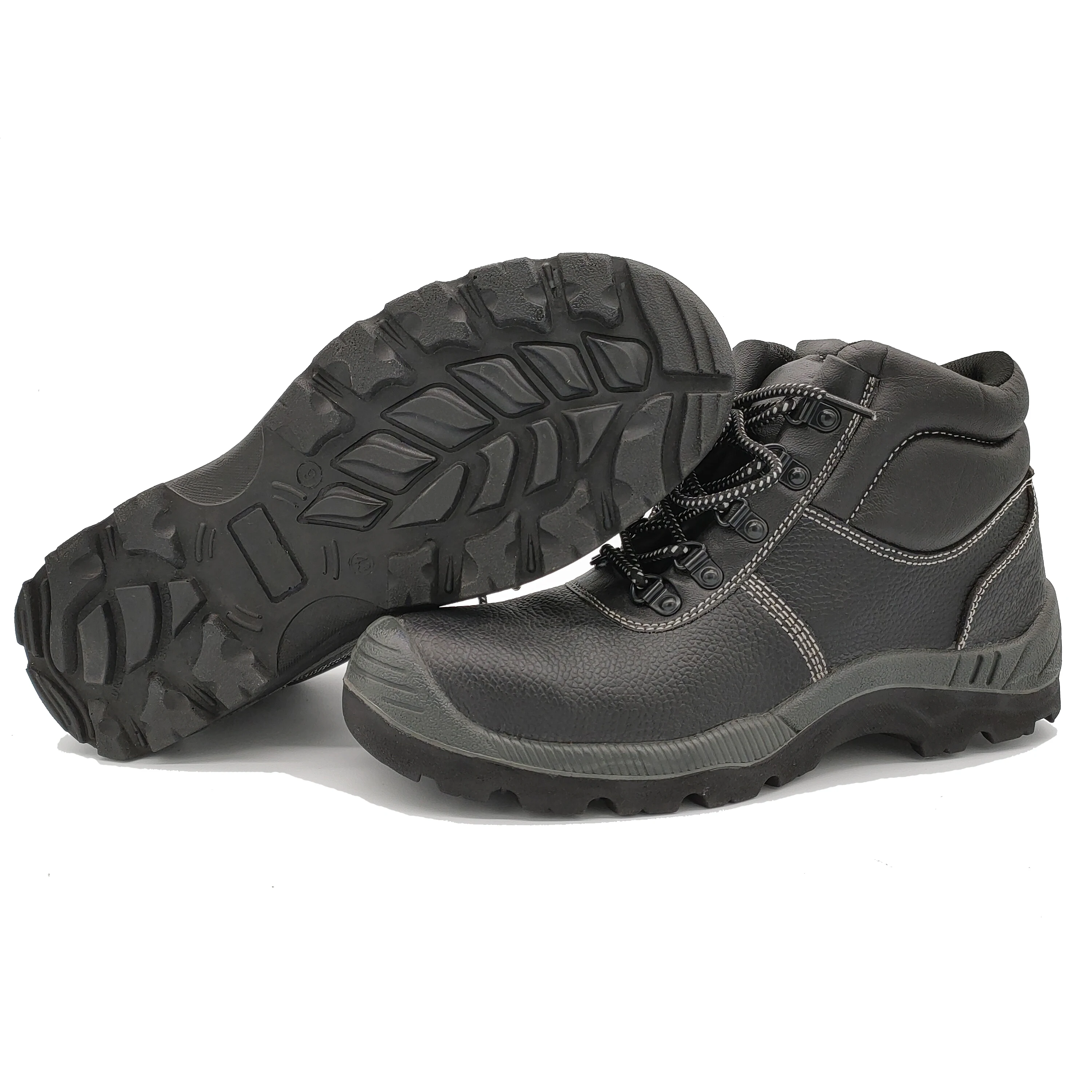 2023 Best Sell shoes for man Men work steel toe steel plate dual pu construction basic safety shoes