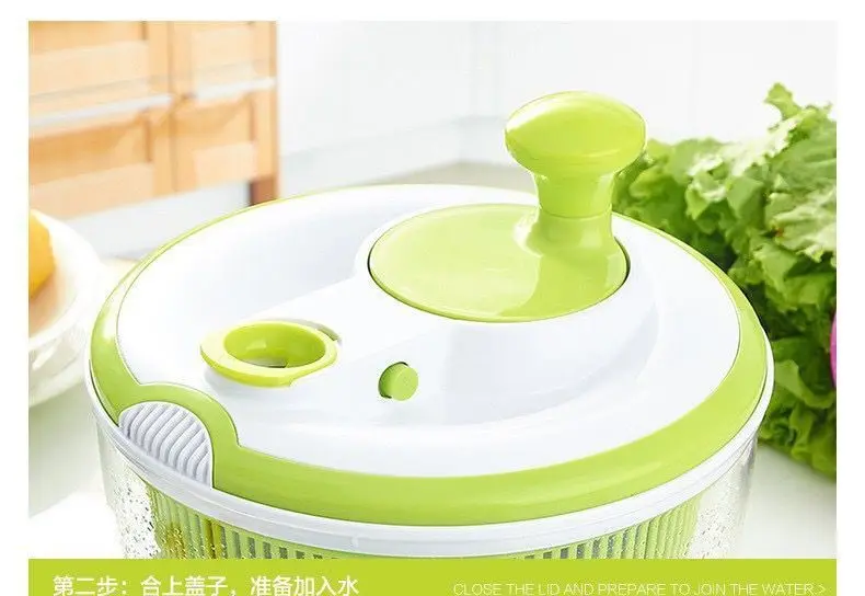 Household multifunctional vegetable dryer with brake dehydrator salad washer kitchen manual lazy person