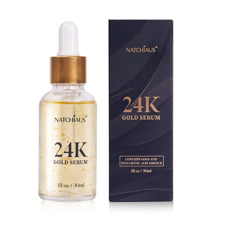 
OEM factory private label face whitening skin care hyaluronic acid 24k gold serum 