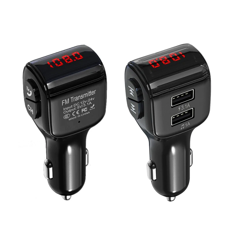 A01 Wireless BT Car Kit FM Transmitter Car MP3 Audio Player Handsfree Dual USB Car Charger Power Adapter FM Modulator