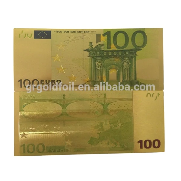 euro currency 24k gold banknote collectable banknote