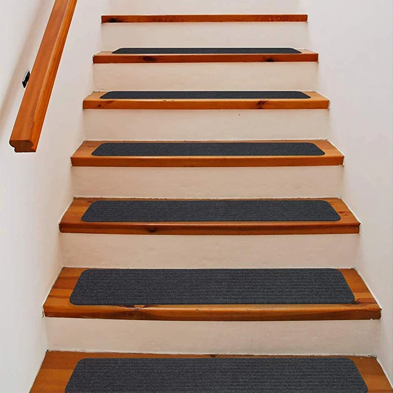 15 PCS Stair Tread Carpet Set of 15 Non-Slip Stair Tread Mats for Wooden Steps Indoor Outdoor Stair Tread