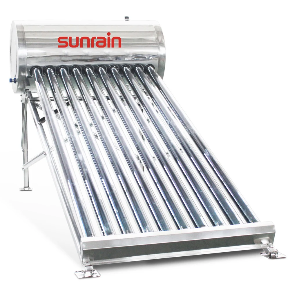 Sunrain 100L Stainless Steel Compact Low Pressure Solar Water Heater Mexico Calentadores de Agua Solar Calentador Solar Gravedad