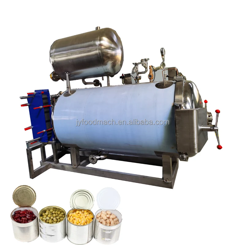 high pressure retort steam can food autoclave sterilizing machine spray beverage immersion sterilizer for cans and glass jars