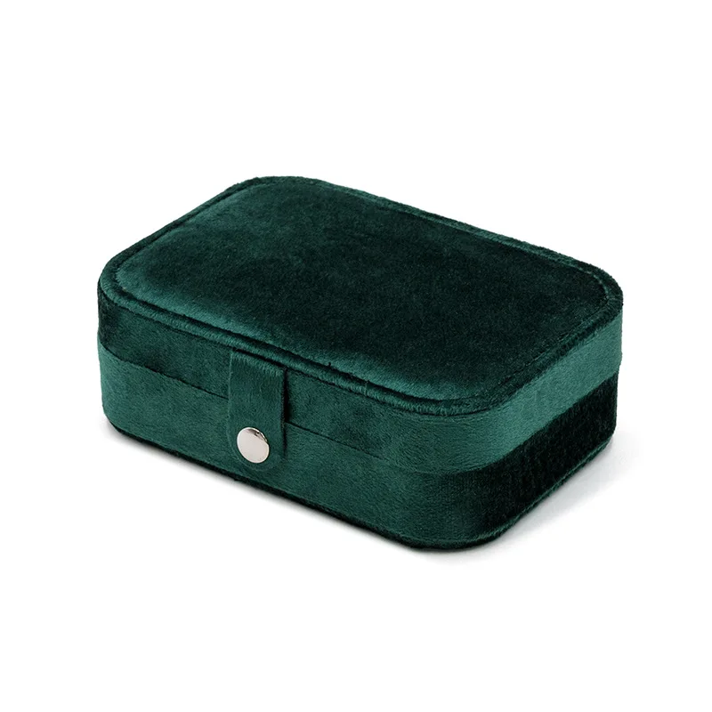 Velvet portable multi-functional jewelry box with mirror spot wholesale