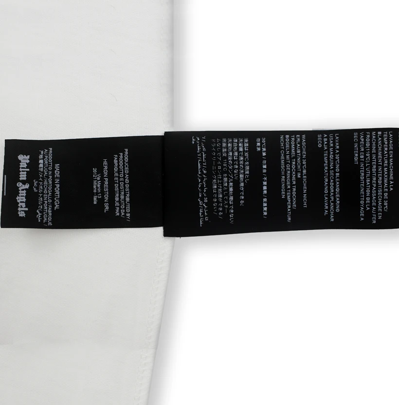 Men Women PA Streetwear Hip Hop Sanskrit Printing Phantom Letters Black Drop Shoulder Summer Youth Fashion Trend Tops T-shirt