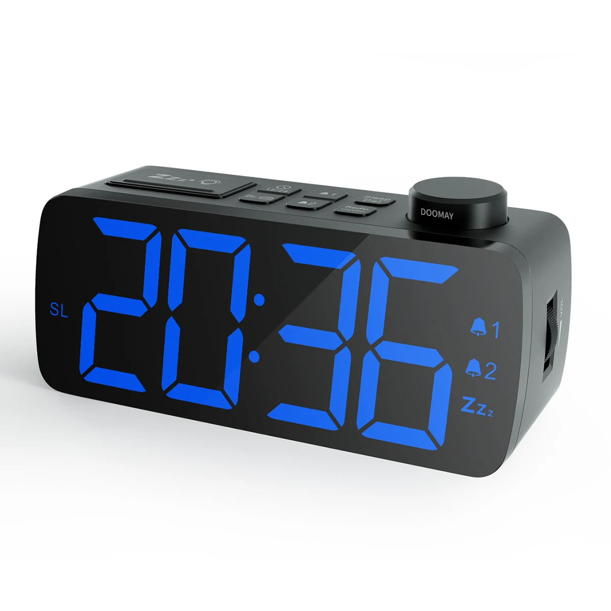 Modern Electronic Table Desktop Brightness Adjustable Twin Bell Radio Alarm Clock Manufacturers