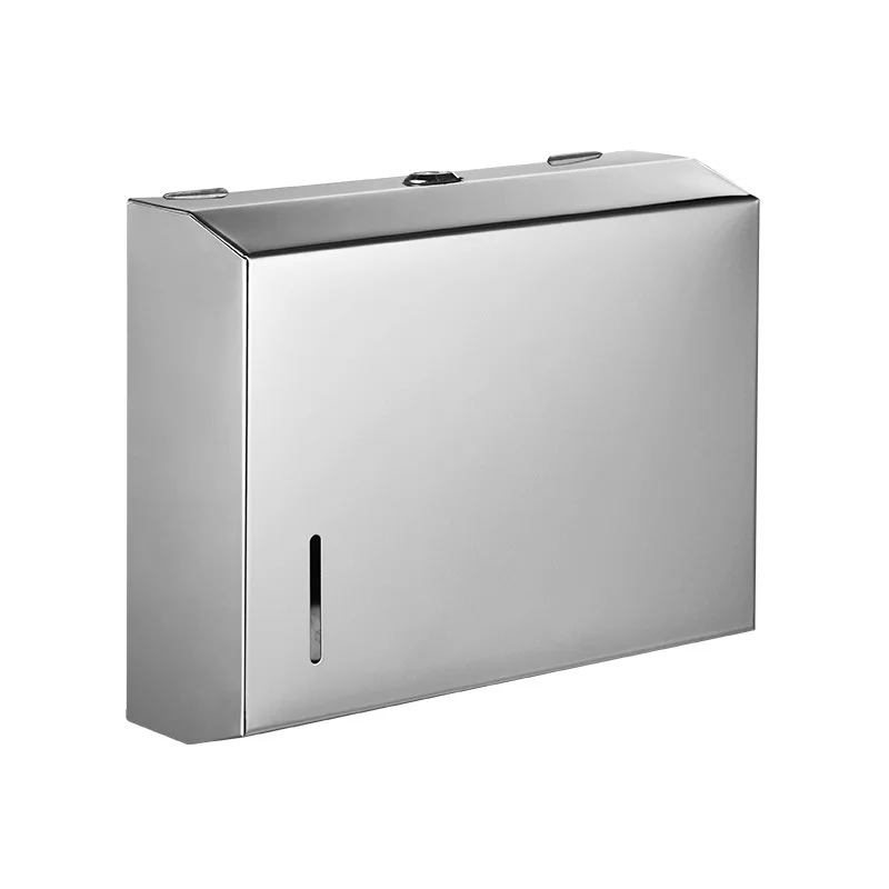 Satin Matte black Luxury Toilet Washroom wall mounted stainless steel bulk commercial paper towel dispensers with large capacity