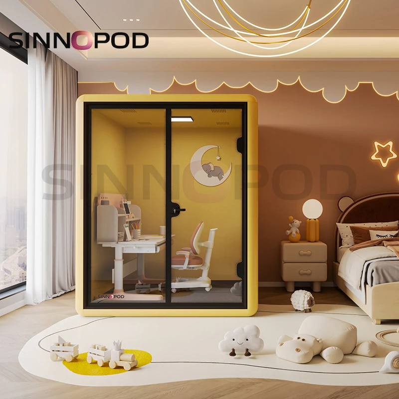Movable M Size Meeting Soundproof Booth Acoustic Private Office Meeting Pod Phone Booth Home Working Studio Sound Booth