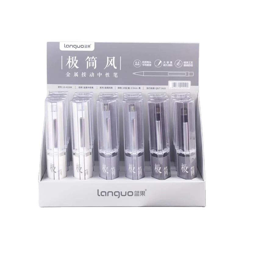 Unique Design Gift Metal Ball Pen Minimalist Style Writing Smooth Black Ballpoint Pens