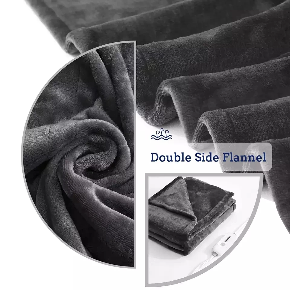 30*60 cm Size Euro plug Double Side Extra Soft Heated Throw energy saving Electric Blanket for Winter Environmental friendly