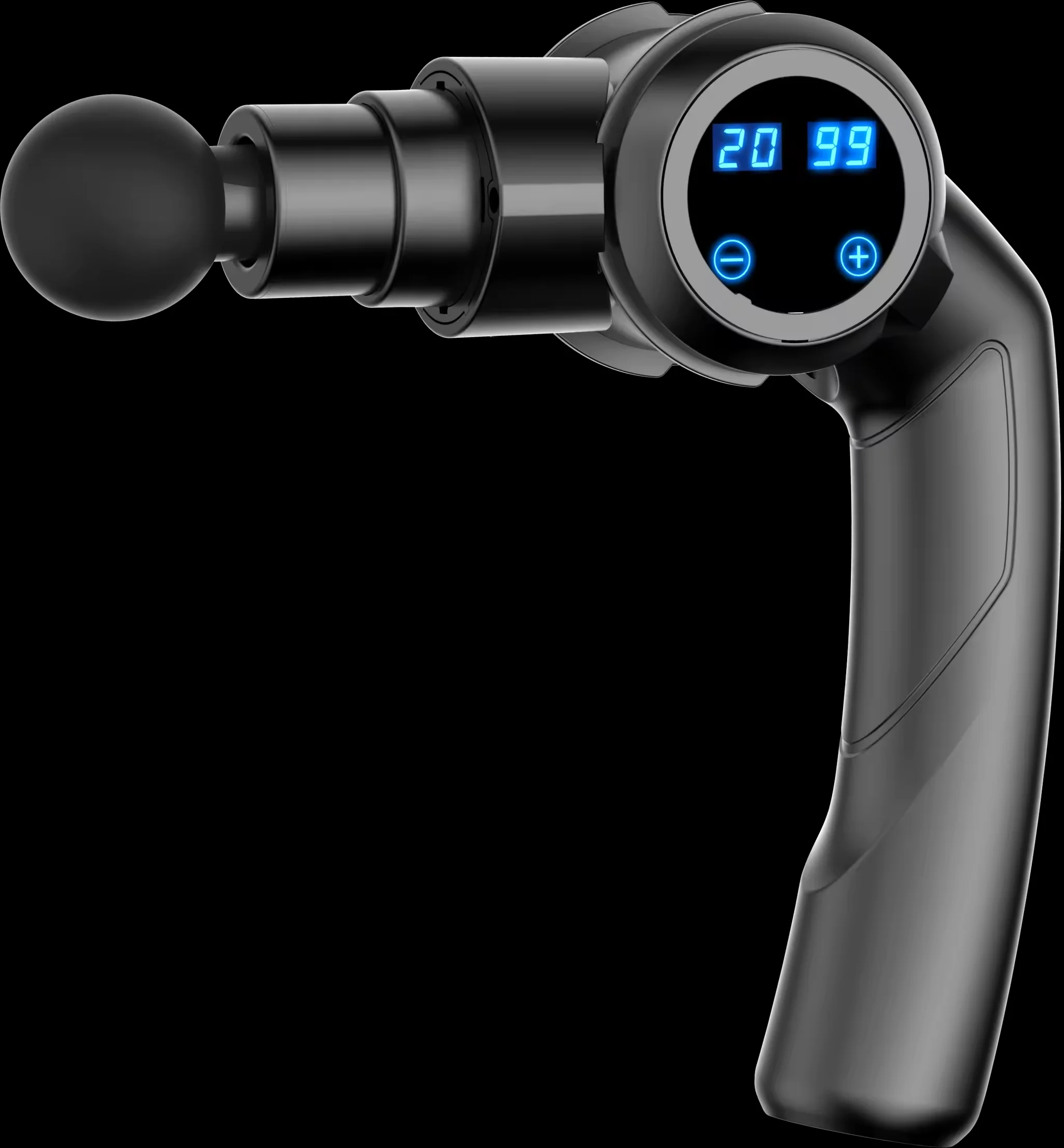 A 180-degree Folding Professional Facial Massager Gun Full Body Muscle Percussion Massage Fascia Chiropractic Massage Tool