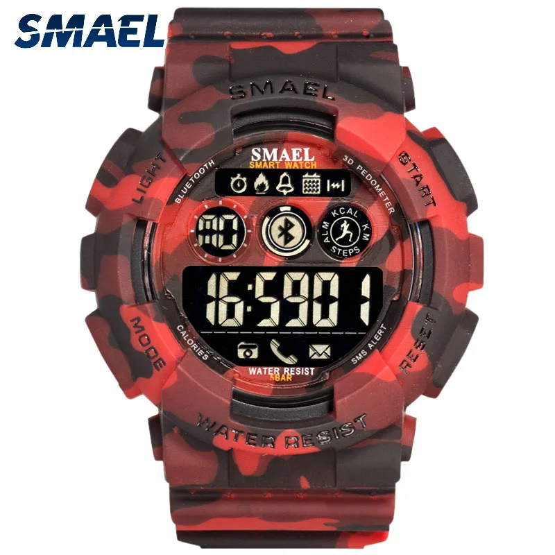 SMAEL 8013 China manufacturer blue-tooth intelligent smart mens mans sport watches mens outdoor luminous led ligfhts