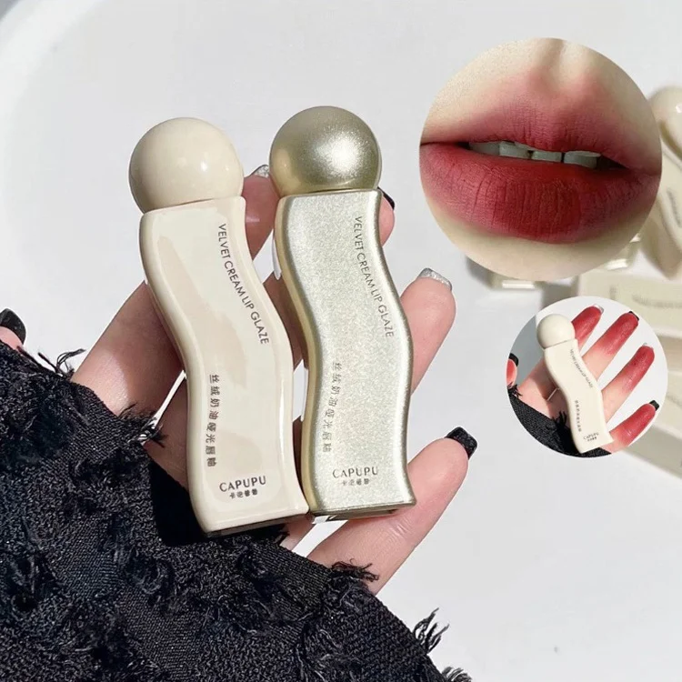 New High-quality Luxury Velvet Matte Lip Gloss Waterproof Long-lasting Natural Non Stick Cup Lip Gloss Cosmetics Wholesale