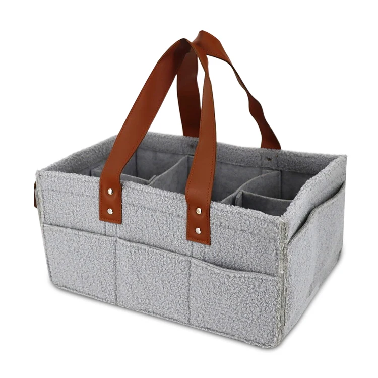 Wholesale Portable Storage Basket Baby Diaper Bag Caddy With Shoulder Strap