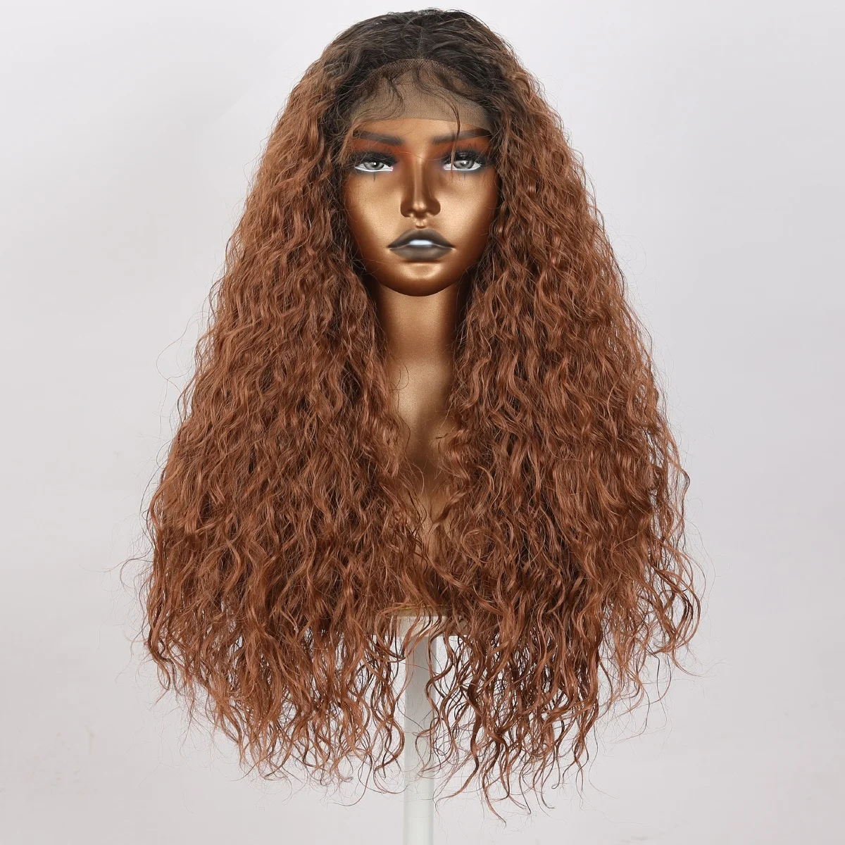 150% Density Afro Curly Human Hair Wigs for Black Women African Long Curly Frontal Lace Wig Synthetic Short Length Black Wig