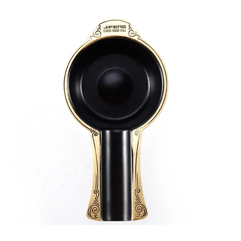 JF-068 JIFENG manufacturer 13.8*7.1*3.1cm 170g High Quality portable copper metal vintage Ashtray with cigar cutter punch
