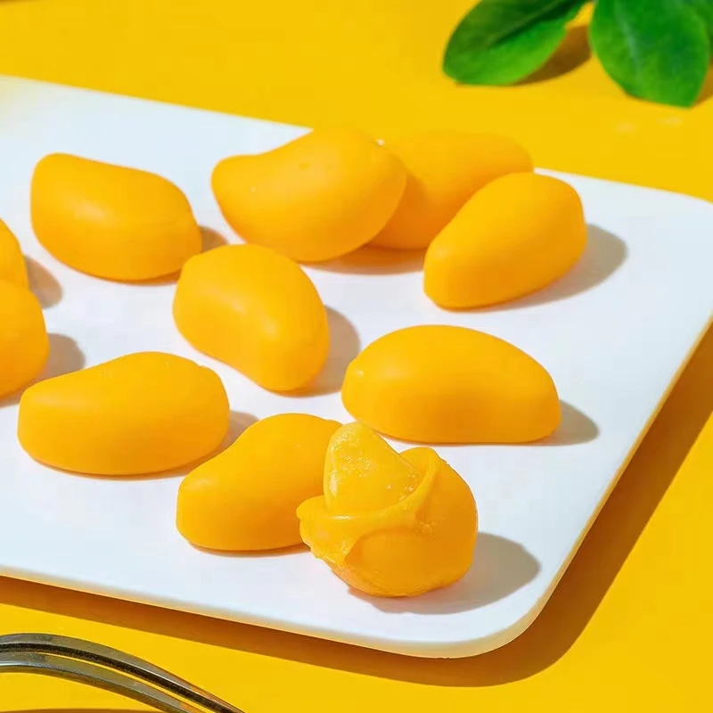 Wholesale Candy Peeling mango fudge mini mango shape jelly soft gummy candy
