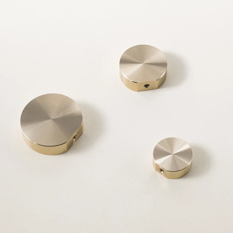 Nordic minimalist design Brass handle for wardrobe cabinet drawers pure copper 3/4 round small handle