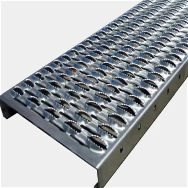 Outdoor steel metal stairs anti-slip perforated sheet aluminum strut grip safety grating