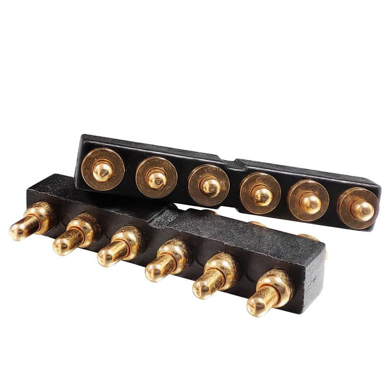 6Pin Customize Length 6 Pin Pitch 2.54mm 5V2A 12V 2A Assemble Double Header Pin Contact Pogo Pin Contact