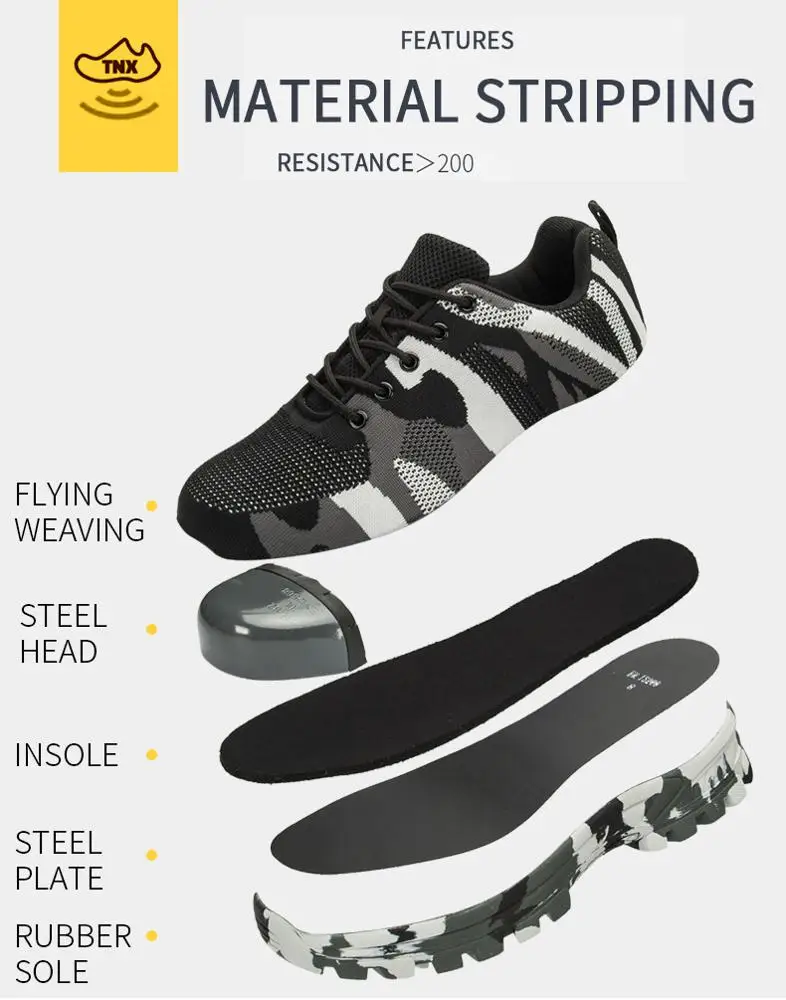 2019 новый дизайн, модная Высококачественная Мужская защитная обувь, рабочая обувь, защитная обувь, стальной носок