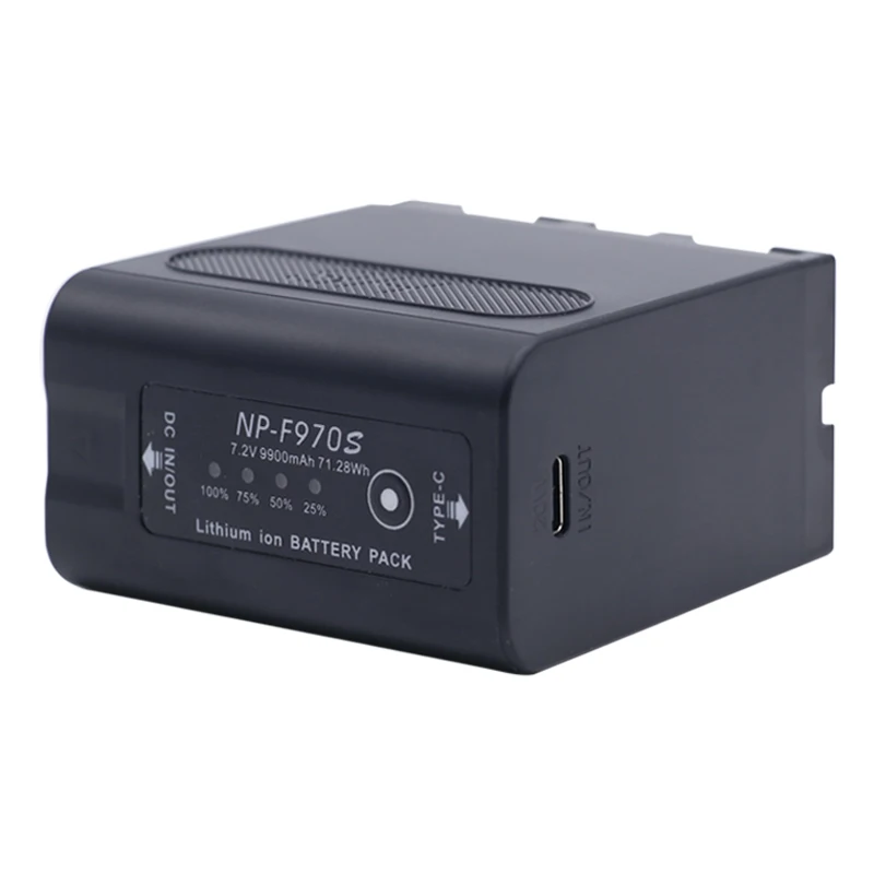 7 2 V 9900mAh высокой TF карта с фактическим объемом NP-F970S батареи для камеры SONY HXR-NX5C NX5R NX3 и LED видео