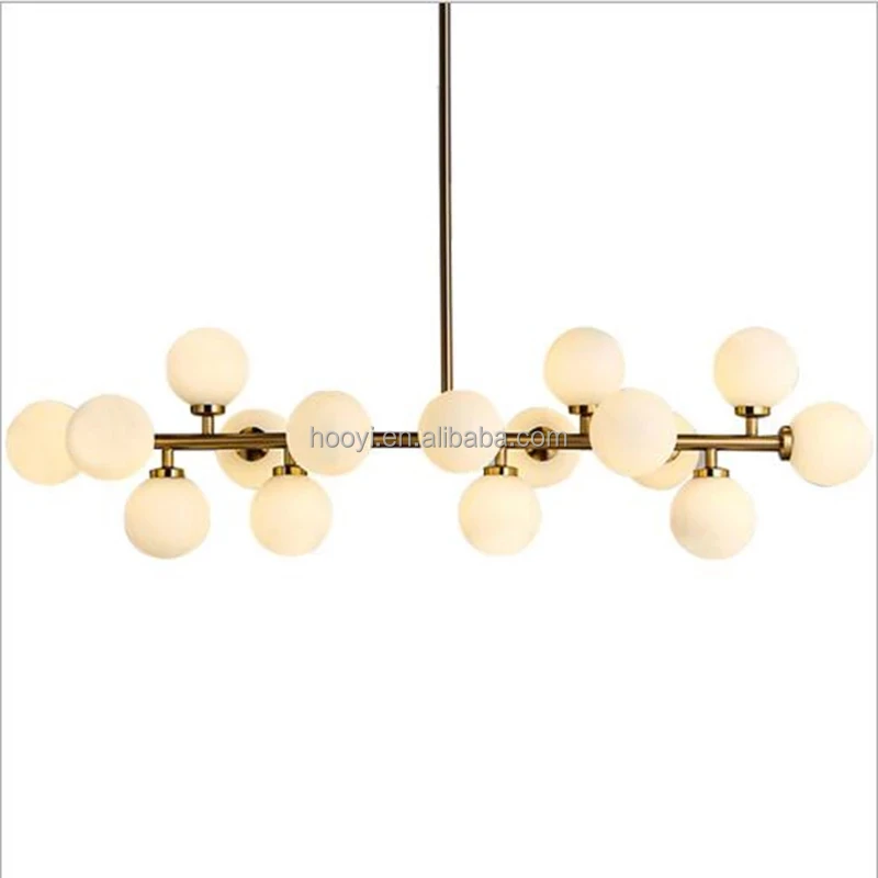 В наличии креативные горячие продажи золотые стеклянные люстры для ресторана столовой