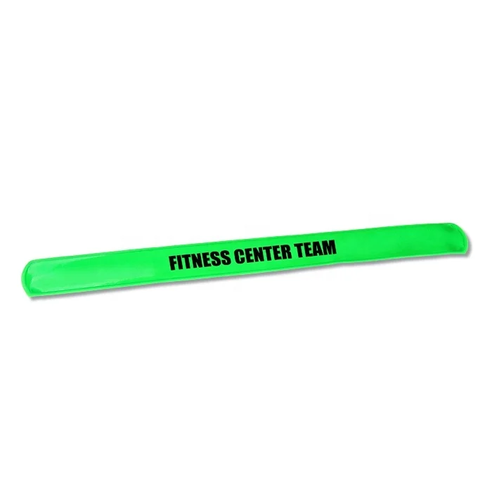 Wholesale PVC Custom Multi-Color Reflective Slap Band Slap Bracelet