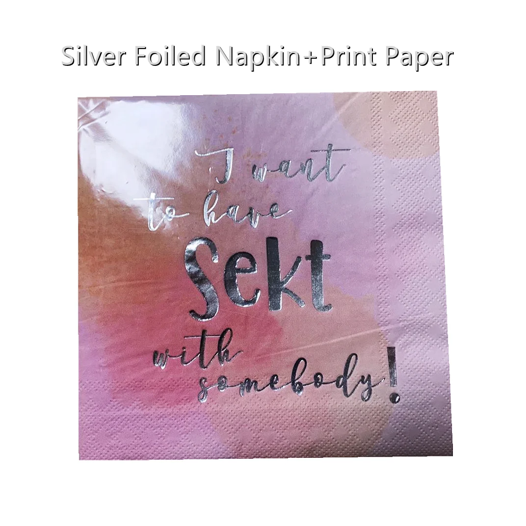 Party 3D Gold Foiled Patterns With  Printing Marbling Paper Decoupage Paper Napkins