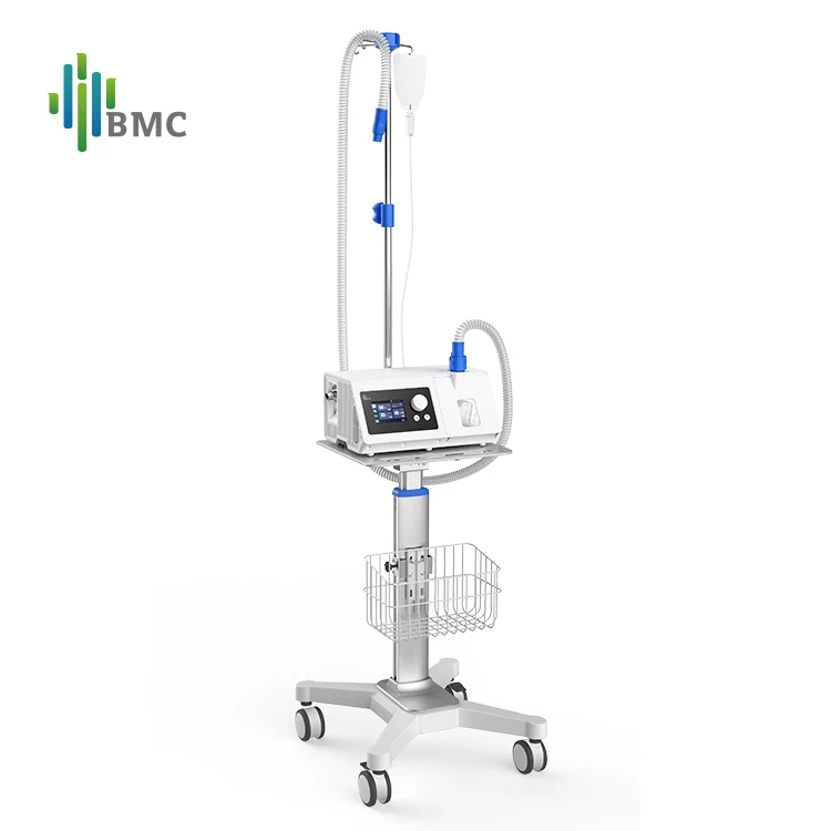 Non-invasive ventilator heated humidified with high flow function breathing system  BPAP BMC R Series Ventilator