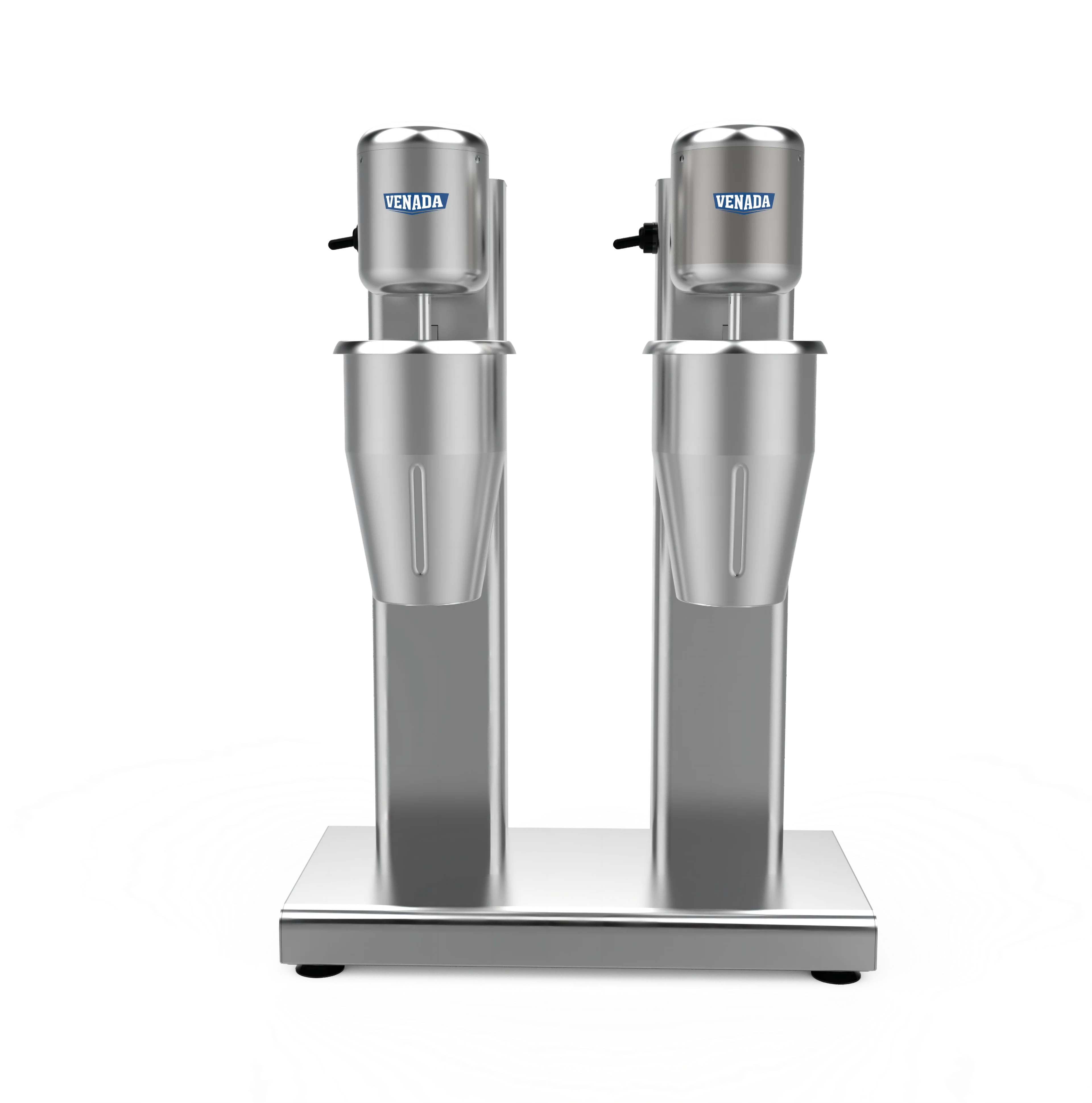 Stainless Steel Dual Head Milkshake Machine Smoothie Mixer Blender Cocktail Mixer Maker 2 Speed with Cups